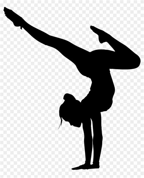 Gymnastics Clipart - Yoga Pose Silhouette, HD Png Download - 1940x2304 ...