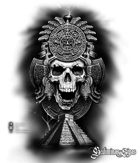 Mayan tattoo, aztec tattoo, mayan warrior, mayan piramid, tattoo art, tattoo design #aztec Mayan ...