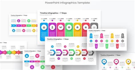 7 Steps Timeline Infographics PowerPoint Template Incl. steps & infographics - Envato Elements