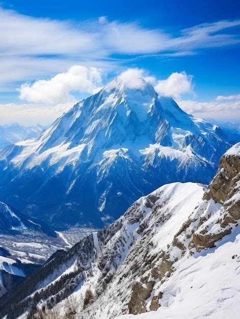 Premium AI Image | mont blanc is the highest mountain in the alps and the highest in europe