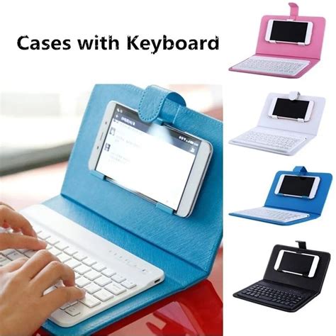 Portable PU Leather Wireless Keyboard Case Bluetooth Keyboard for ...