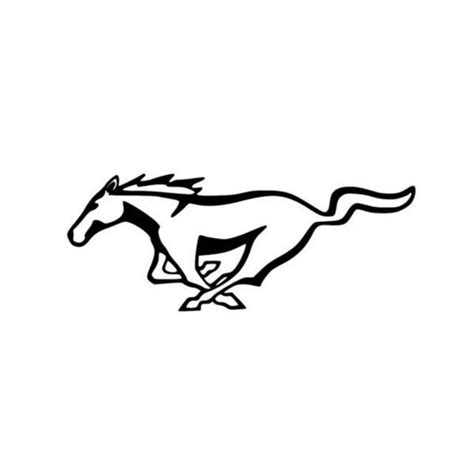 Black and White Mustang Logo - LogoDix