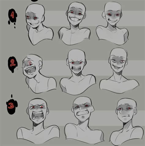 Insane expressions reference | Art reference, Drawing expressions, Drawing face expressions