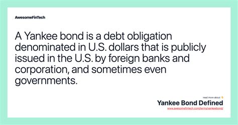 Yankee Bond Defined | AwesomeFinTech Blog