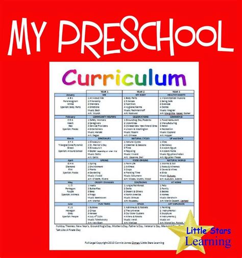 My Preschool Curriculum | Preschool curriculum, Daycare curriculum, Preschool education