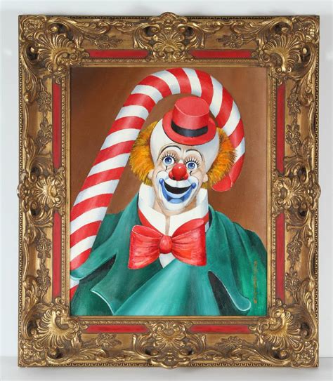 Original Signed Oil Painting of Clown by Red Skelton For Sale at 1stdibs