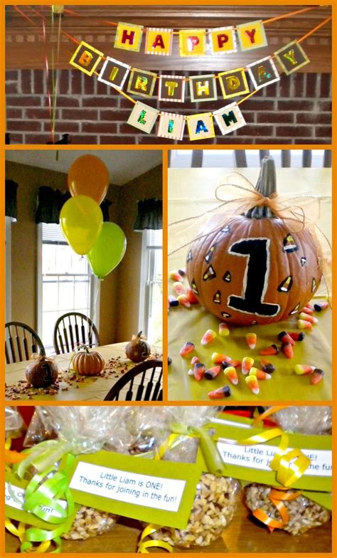 Pumpkin Themed Birthday Party - cute for October bdays! | Pumpkin ...