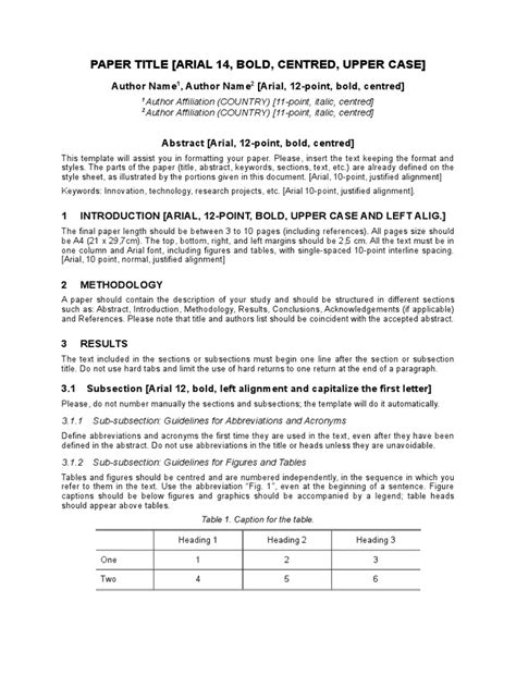 Conference Abstract & Paper Template | Citation | Written Communication