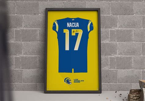 Los Angeles Rams Puka Nacua Autographed Jersey Framed Print - Etsy