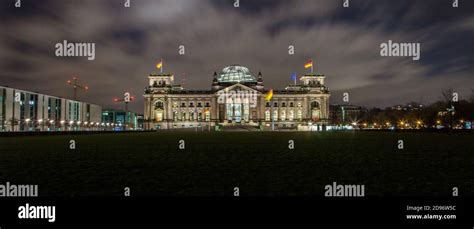 The Reichstag in Berlin Germany at night Stock Photo - Alamy