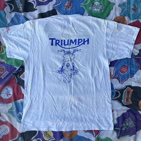 Vintage Triumph Motorcycle Biker t shirt in great... - Depop