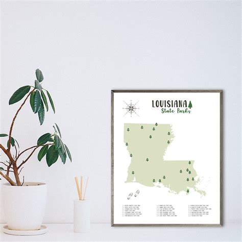 Louisiana State Parks Map Print-louisiana State Parks | Etsy