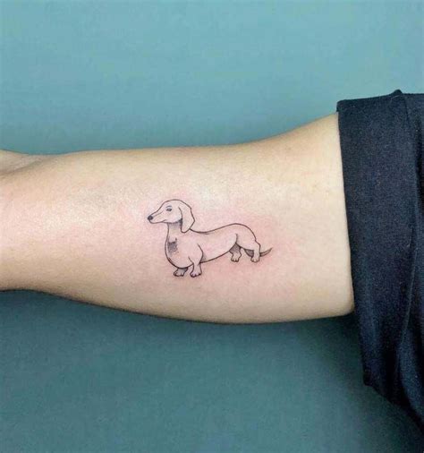 20 simple dachshund outline tattoo ideas – Artofit