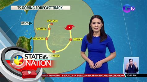 PAGASA: Bagyong Goring magtatagal pa sa PAR dahil "looping track" o paikot ang magiging galaw ...