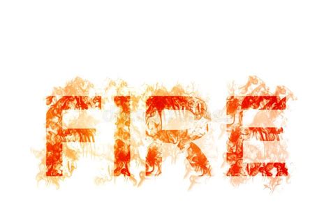 The Word `FIRE` Illustration Stylized with Smoke Stock Illustration - Illustration of stylized ...