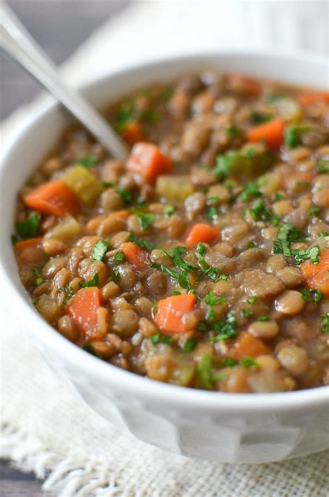 Slow Cooker Lentil Soup - Simply Whisked