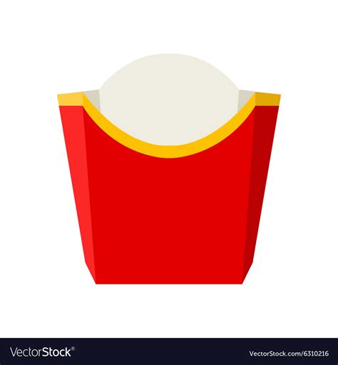 Empty packaging for french fries Royalty Free Vector Image