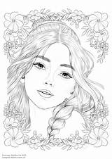 Beautiful Girl Free Coloring Page Lineart 03 By Peniirarts On DeviantArt sketch template