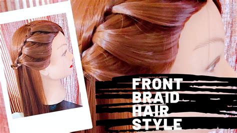 Easy FRONT BRAID || HAIR TUTORIAL - YouTube