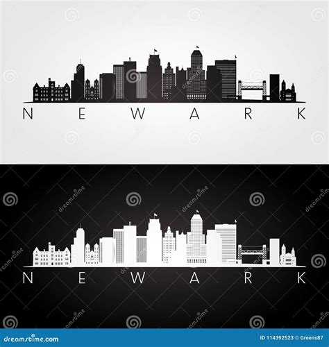 Newark Skyline New Jersey USA Vector Linear Style | CartoonDealer.com #124582752