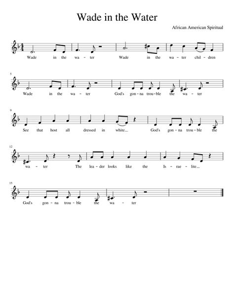 wade in the water Sheet music for Piano (Solo) | Musescore.com