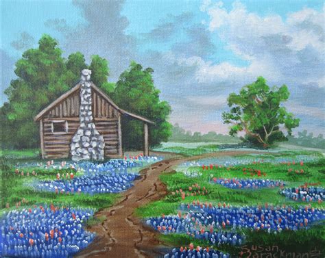 Texas bluebonnet paintings | Painting, Blue bonnets, Etsy shop