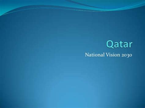 Qatar National Vision 2030