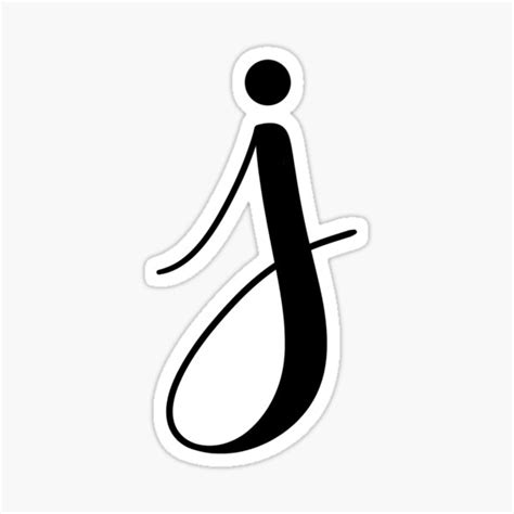 "Letter J" Sticker for Sale by MellyLinn | Redbubble