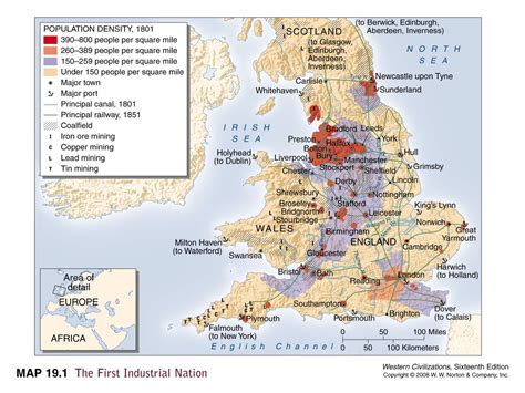 Industrial Revolution England Map