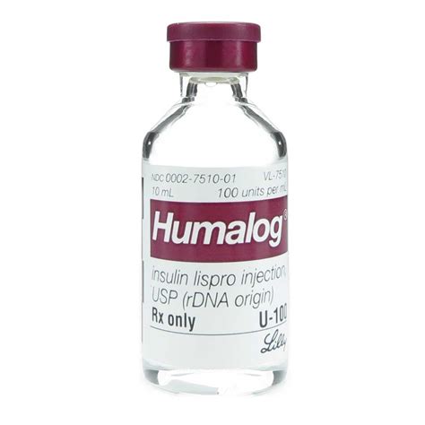 Humalog® Insulin Lispro Injection 100 U/mL, Single Dose Vial 10 mL ...