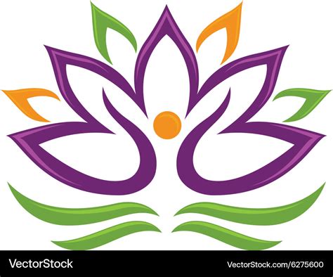 Lotus flower logo Royalty Free Vector Image - VectorStock