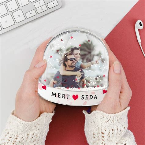 Personalized Photo Snow Globe for Valentines Day Birthday | Etsy