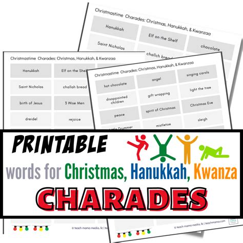 christmas charades - Teach Mama Shop