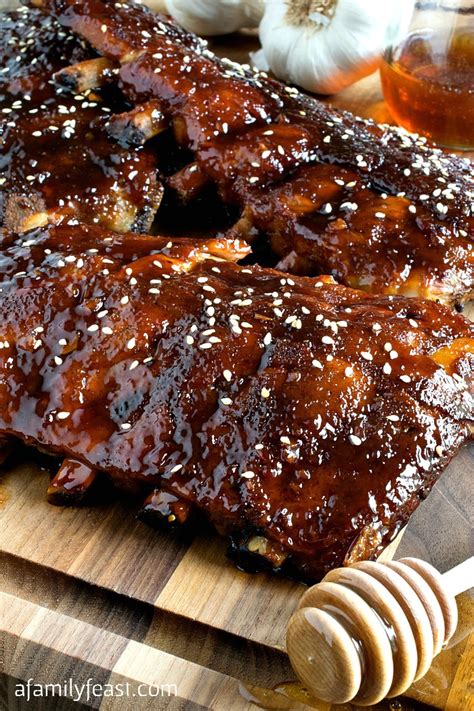 Slow Cooker Honey-Garlic Baby Back Ribs - A Family Feast®