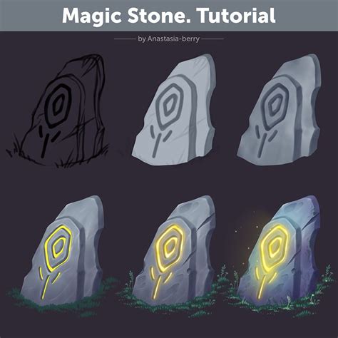 Magic Stone. Tutorial by Anastasia-berry on DeviantArt | Magic stones, Digital painting ...