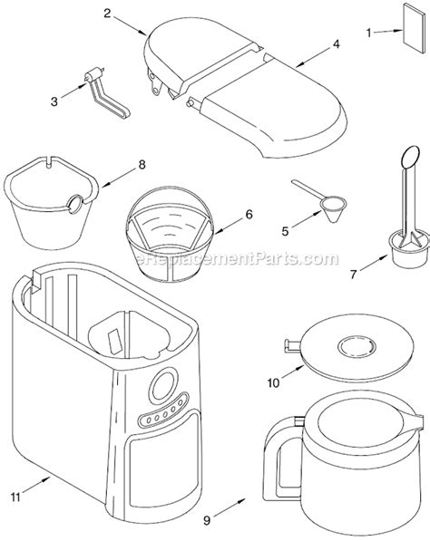 KitchenAid KCM511WH0 - White 10-Cup Coffee Maker - eReplacementParts.com