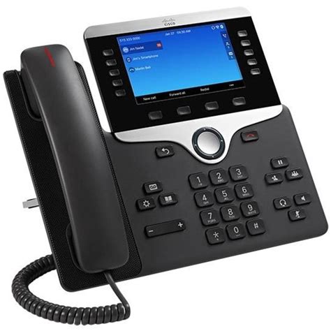 Systémový telefon, VoIP Cisco CP-8841-3PCC-K9= barevný displej černá, stříbrná | Conrad.cz