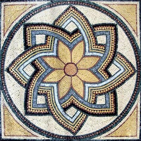 Roman Art Flower Mosaic - Octavia | Geometric | Mozaico | Mosaic art, Mosaic artwork, Mosaic ...