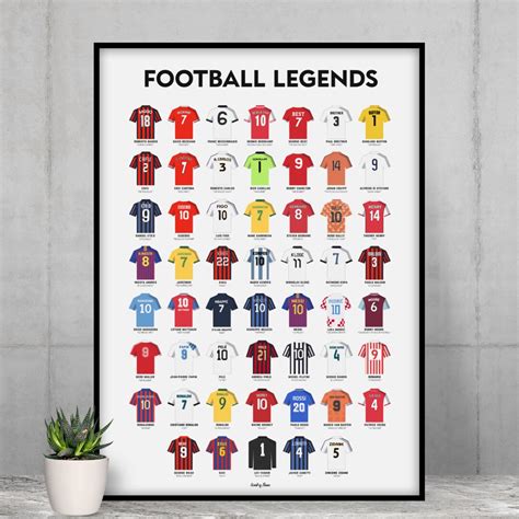 Football Legends Poster Poster of the Best Football Players of All Time Football Gift Idea - Etsy