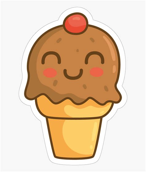 Ice Cream Cute Clipart - Cute Ice Cream Png, Transparent Png - kindpng