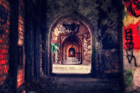 crypt, catacombs, vault, masonry, underground, creepy, horror, weird, lost places, pforphoto ...