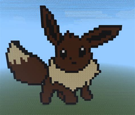 Minecraft Pokemon Pixel Art Eevee