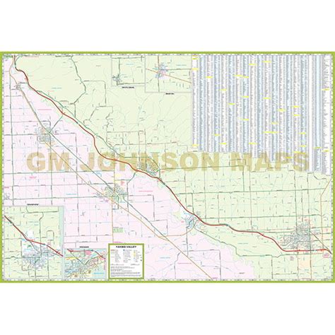 Yakima / Yakima County, Washington Street Map - GM Johnson Maps