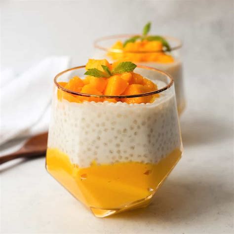 Coconut Mango Sago Dessert Soup - Christie at Home