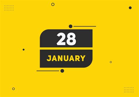 january 28 calendar reminder. 28th january daily calendar icon template ...