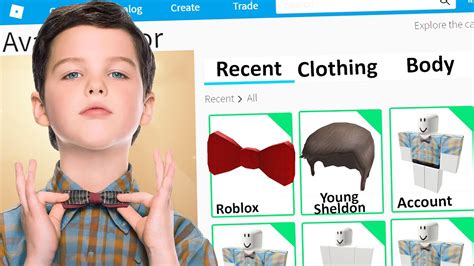 MAKING YOUNG SHELDON a ROBLOX ACCOUNT - YouTube