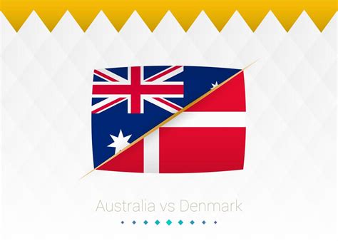 National football team Australia vs Denmark. Soccer 2022 match versus ...