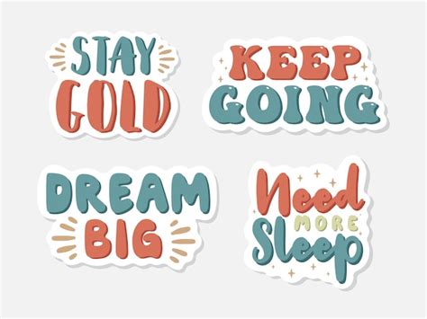 Premium Vector | Positive motivational quotes sticker