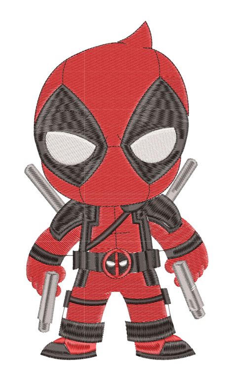 Embroidery Pattern Deadpool Chibi - A.G.E Store | anime patterns