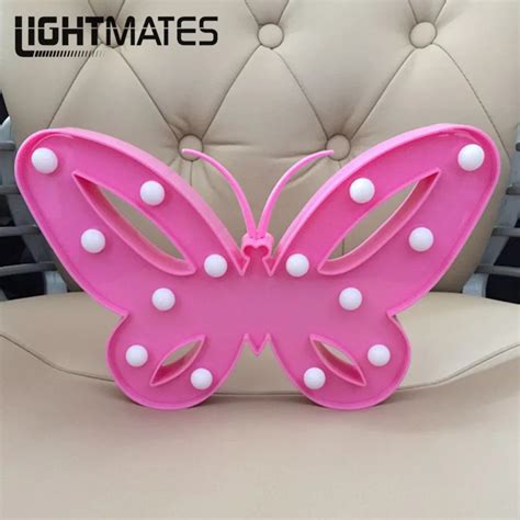 Cute LED Butterfly Night Light Lamps for Home Bedside Nightlight Kids Toy Christmas&Birthday ...